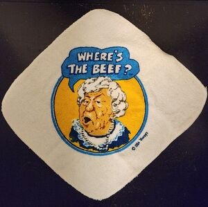 Vintage 1984 Wendy's Fast Food Where's The Beef? Bath Washcloth